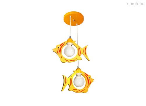 Donolux BABY подвесной светильник, рыбки, декор жёлтого цвета, шир 42см, выс 80-100см, 2хЕ27 40W, ар - Donolux