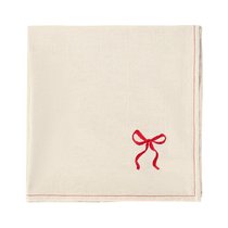 Скатерть Fancy Bows бежевого цвета из коллекции Essential, 180х180 см - Tkano