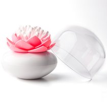Контейнер для хранения ватных палочек Lotus белый-розовый - Qualy