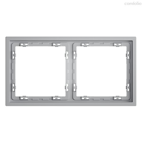 Рамка пластиковая VOLTUM S70 на 2 поста, серый - Voltum
