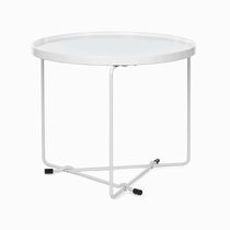 Кофейный столик Haku диаметр 59, цвет белый - Cosmo