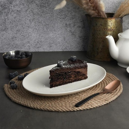 Блюдо овальное 25,7x18,8 см h2,2 см без борта Fine Plus 6шт. - Noble