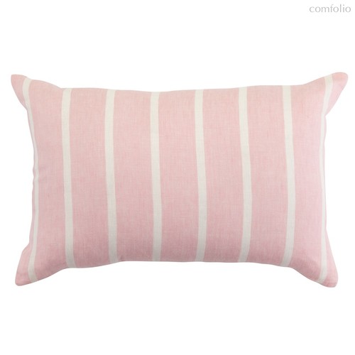 Чехол на подушку декоративный в полоску цвета пыльной розы из коллекции Essential, 40х60 см - Tkano