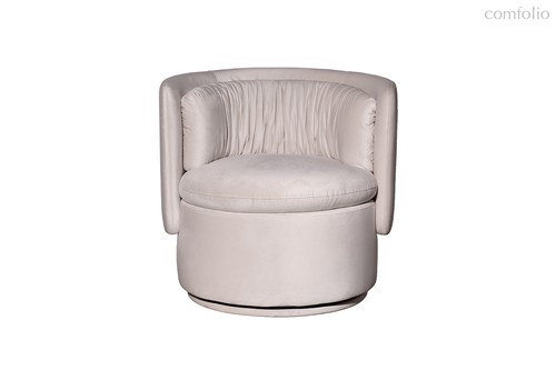 Кресло поворотное велюр кремовый 76x72x71см - Garda Decor