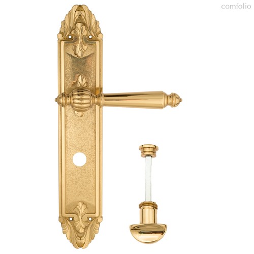 Дверная ручка Venezia Pellestrina WC-2 на планке PL90 полированная латунь - Venezia Collezione