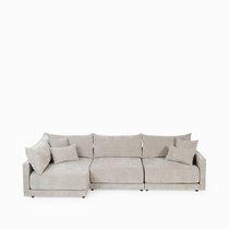 Угловой диван Mia левосторонний, цвет серый - Cosmo Red