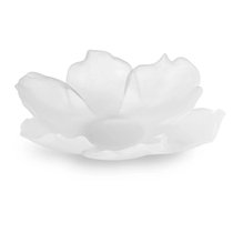 Чаша декоративная Decor de Table Pate de Verre Cristal Мак 18 см, хрустальное тесто, белая, п/к - Decor De Table