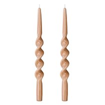 Набор из двух свечей светло-коричневого цвета из коллекции Essential, 35 см - Tkano