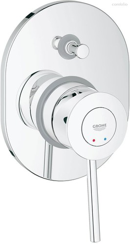 29047000 BauClassic Смеситель для ванны (внешняя и встраиваемая части), хром - Grohe