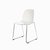 Обеденный стул Lightweight, цвет белый/хром - Cosmo