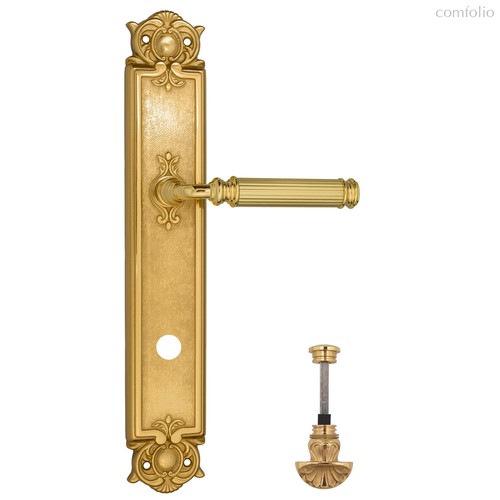 Дверная ручка Venezia Mosca WC-4 на планке PL97 полированная латунь - Venezia Collezione