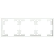 Трехместная рамка 35830 MW, белый сатин - Rikett