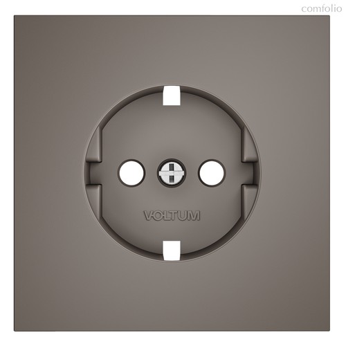 Накладка для розетки с заземлением, S70 капучино - Voltum