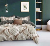 Комплект постельного белья CA-6-735 Евро Сатин печатный с наволочками 70х70х2шт.+50х70х2шт. - АльВиТек