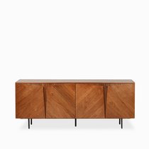 Комод Lido 200х78, цвет коричневый/матовый черный - Cosmo