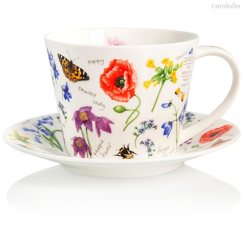 Чашка чайная с блюдцем Dunoon 350мл "Полевые цветы. Айлей" - Dunoon