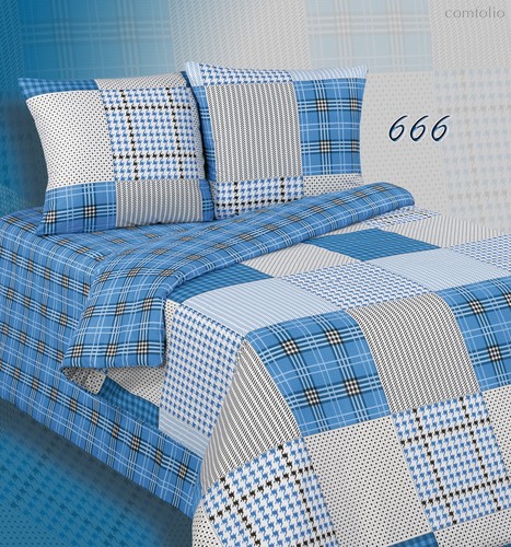 Комплект постельного белья ПА-4-666 Семья Поплин с наволочками 70х70х2 шт. - АльВиТек