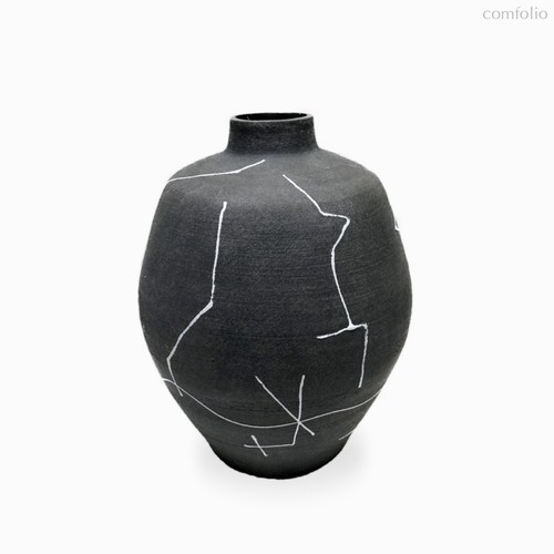 Ваза Art ceramics высота 27, цвет графит - Cosmo