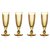 Набор бокалов для шампанского Vista Alegre Бикош 110 мл, 4 шт, янтарный - Vista Alegre