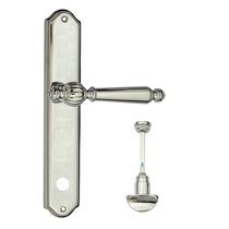 Дверная ручка Venezia Pellestrina WC-2 на планке PL02 полированный хром - Venezia Collezione