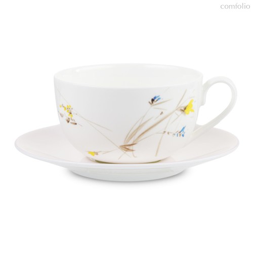 Чашка чайная с блюдцем Mix&Match Home Ирис 200 мл, фарфор - Mix&Match