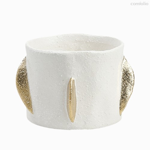 Ваза Golden fish высота 11, цвет белый/золотой - Cosmo