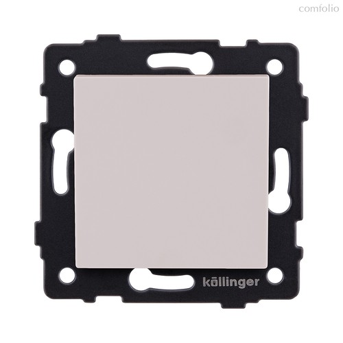 Выключатель 1-клавишный 10А/250В, кашемир матовый Kollinger REA-S-001CM для Aspekt, Eleganz, Reflex - Kollinger