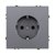 Розетка штепсельная SCHUKO 16A/250 В, серый Kollinger Eclipse EC-014GY - Kollinger