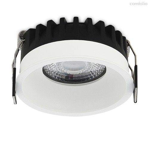LED, CRATER cв-к встраиваемый, 10W, 931Lm, 4000K, UGR<19, D82хH40мм, IP44, 60°, Ra>90, PF0, 9, белый RAL9003, источник питания в комплекте - Donolux