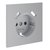 Накладка для розетки с заземлением и защитными шторками, с USB A+A, S70 серый - Voltum