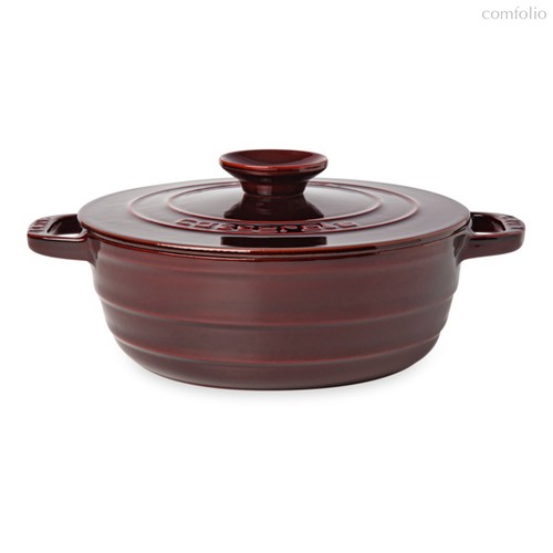 Казан с крышкой LAVA Experience Majolica d28, h11,5 см, 5,2 л, чугун, красный - Lava