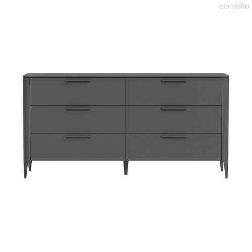 Комод Type 6 ящиков ширина 170 см (темно-серый), цвет темно-серый - Ellipse