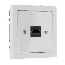 Розетки и выключатели: Розетка HDMI (разъемы), белая матированная, Superior - Kanlux