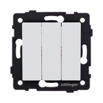 Выключатель 3-клавишный 10А/250В, белый матовый Kollinger REA-S-012WM для Aspekt, Eleganz, Reflex - Kollinger