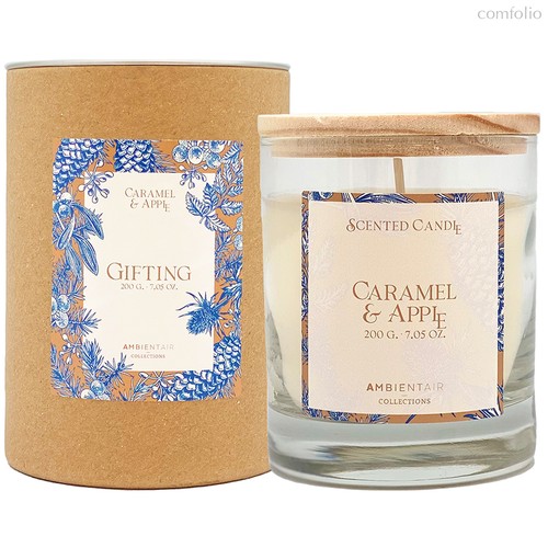 Свеча ароматическая Gifting, Caramel&Apple, 40 ч - Ambientair