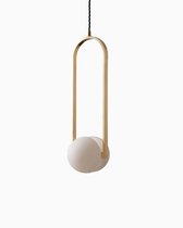 Золотой подвесной светильник Уэлс, цвет полированная латунь - Louvre Home