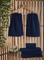 Салфетки махровые "KARNA" PETEK 30x50 см 1/1, цвет синий - Bilge Tekstil