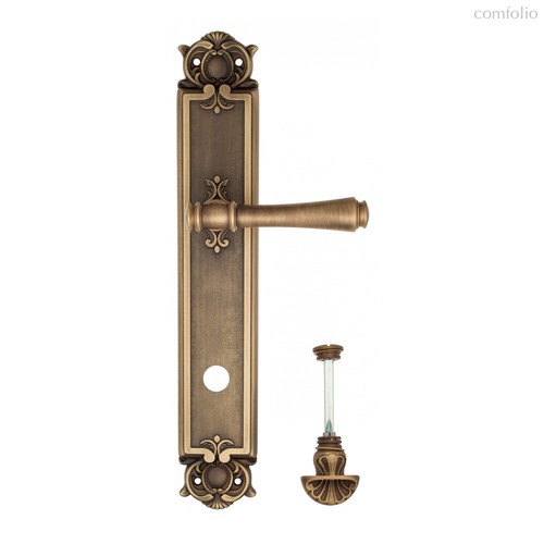 Дверная ручка Venezia Callisto WC-4 на планке PL97 матовая бронза - Venezia Collezione