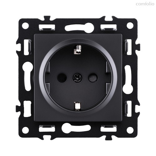 Розетка штепсельная SCHUKO 16A/250 В, черный Kollinger Asthetik AS-014BK - Kollinger