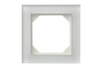 Розетки и выключатели: Рамка 1-местная стекло белое матовое, Classic - Kanlux