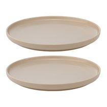 Набор из двух тарелок бежевого цвета из коллекции Essential, 20 см - Tkano