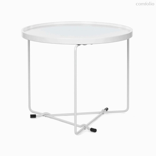 Кофейный столик Haku диаметр 59, цвет белый - Cosmo