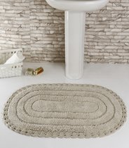 Коврик для ванной "MODALIN" кружевной YANA 60x100 см 1/1, цвет экрю, 60x100 - Bilge Tekstil