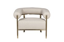 Кресло серое/матовое золото 95,5x82x77см - Garda Decor