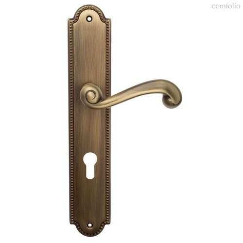 Дверная ручка Venezia Carnevale CYL на планке PL98 матовая бронза - Venezia Collezione