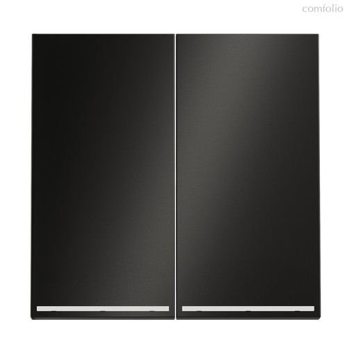 Клавиши для выключателя/переключателя двухклавишного с подсветкой, S70 Metal антрацит - Voltum