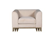 Кресло Люцерн (Lucerne) велюр бежевое 110x86x75см - Garda Decor