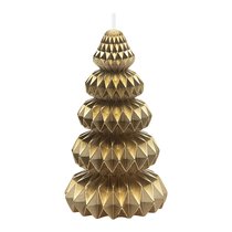 Свеча декоративная Origami золотого цвета из коллекции New Year Essential, 19 см - Tkano