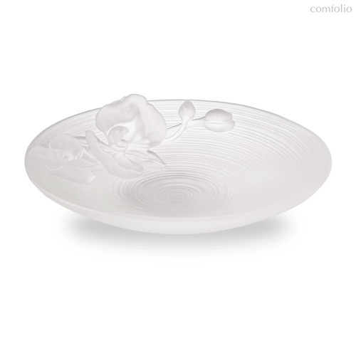 Блюдо Decor de Table Pate de Verre Cristal Орхидея 18 см, хрустальное тесто, белое, п/к - Decor De Table