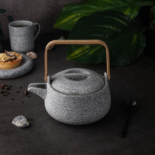 Чайник 690 мл d 15,6 см h10,3 см дерев. ручка Stone Untouched Taiga P.L. Proff Cuisine - P.L. Proff Cuisine